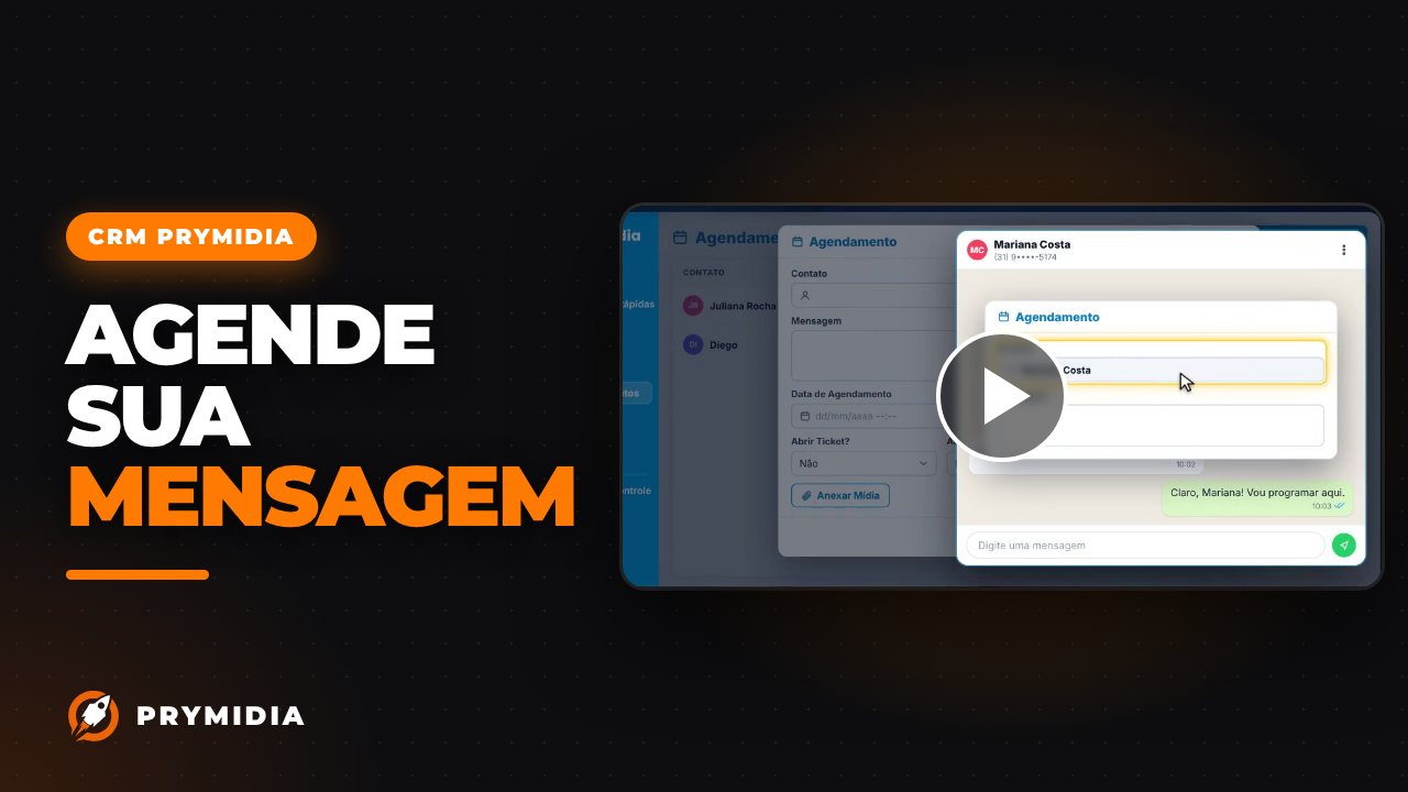Vídeo: Mensagens programadas no CRM Prymidia